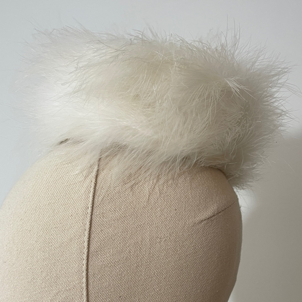 Vintage feather pill box hat